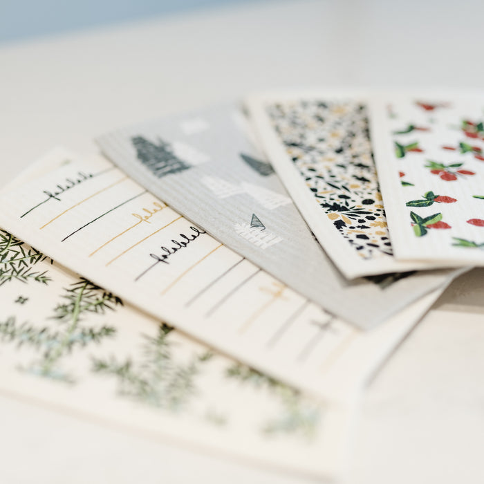 Festive Holiday Swedish Sponge Cloth