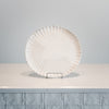 Large White scalloped serving platter. 13.5' diameter