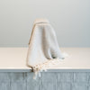 Light grey, soft middle weight hand towel